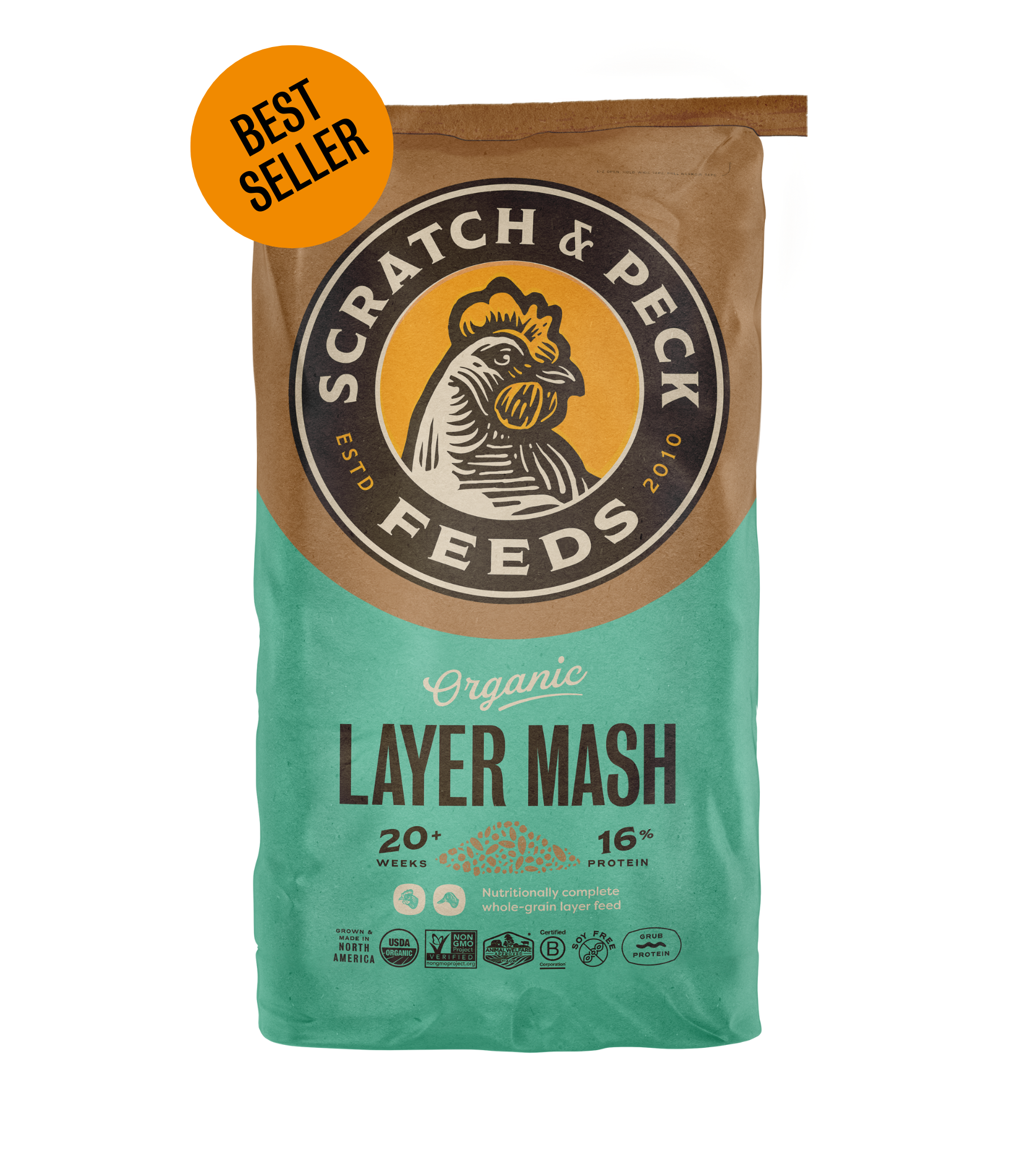 Organic Layer Mash Scratch Peck Feeds